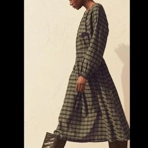 H&M Plaid modal dress with back cutout XXL